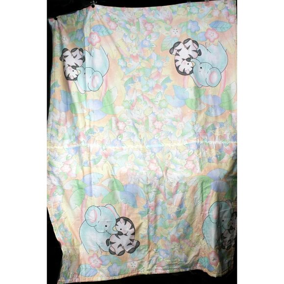 Elephant Zebra Goose Duck Baby Blanket Reversible Comforter Handmade Boy Girl - Picture 2 of 11